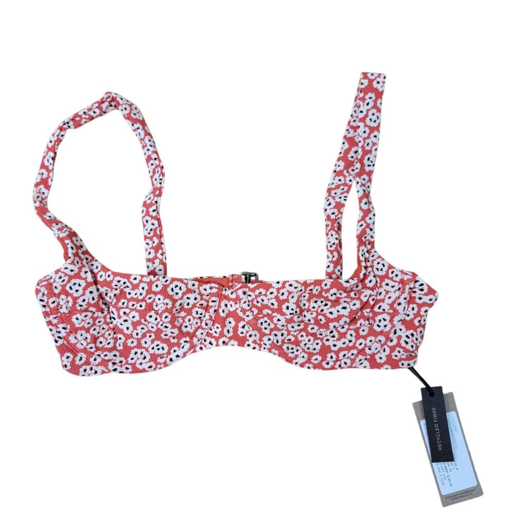 THRILLS Size Small Mallory Underwire Bikini Top Floral Free People Swim Boho